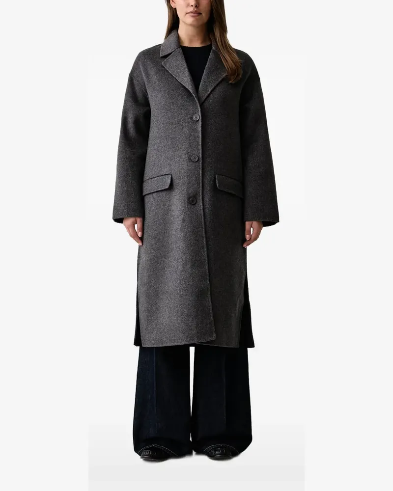 Kaos notched-lapel side-slit coat - Grau Grau