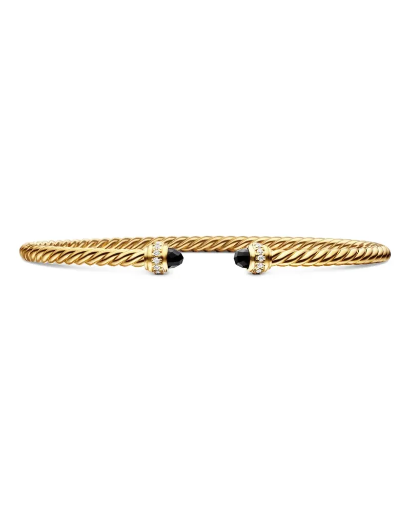 David Yurman 18kt Classic Cablespira Gelbgoldarmband mit Diamant 3mm Gold