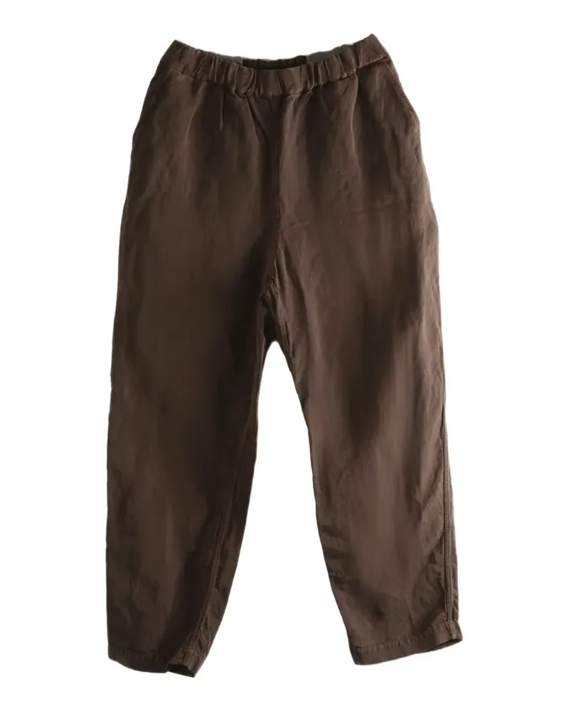 Casey Casey Fabi elastic-waistband trousers - Braun Braun