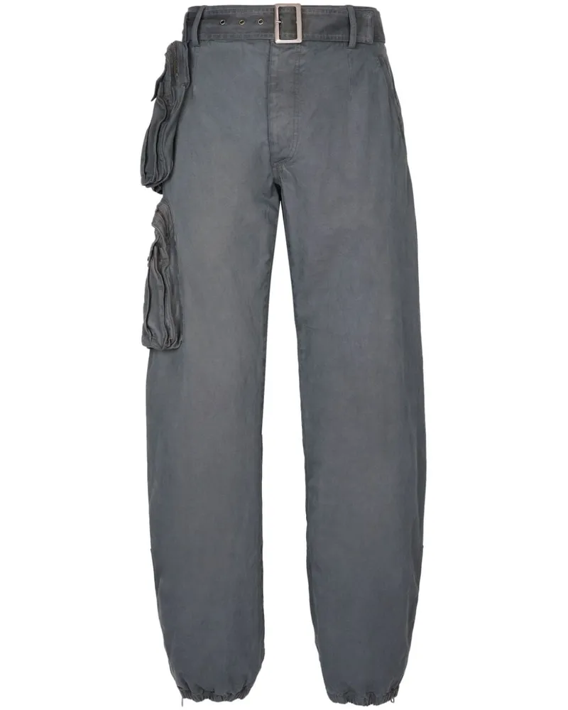Dolce & Gabbana Cargohose mit Gürtel - Grau Grau