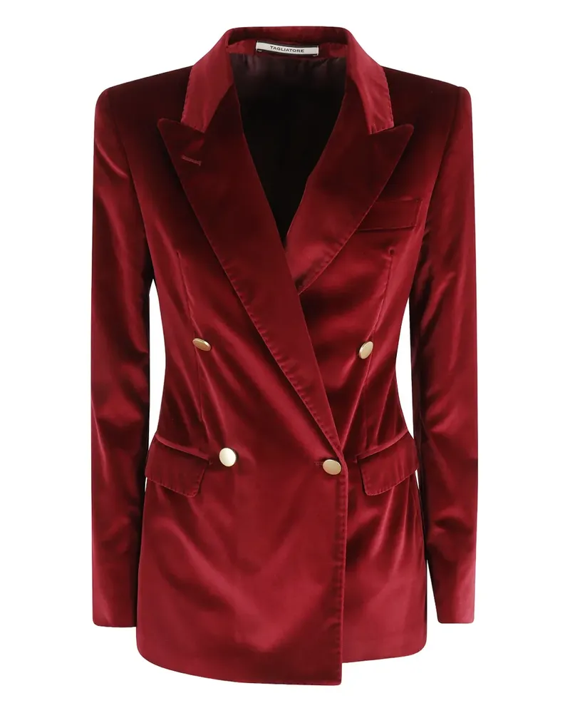 Tagliatore Doppelreihiger Blazer aus Samt - Rot Rot