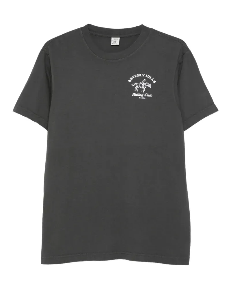 SPORTY & RICH BH Riding Club T-Shirt mit Grafik - Grau Grau