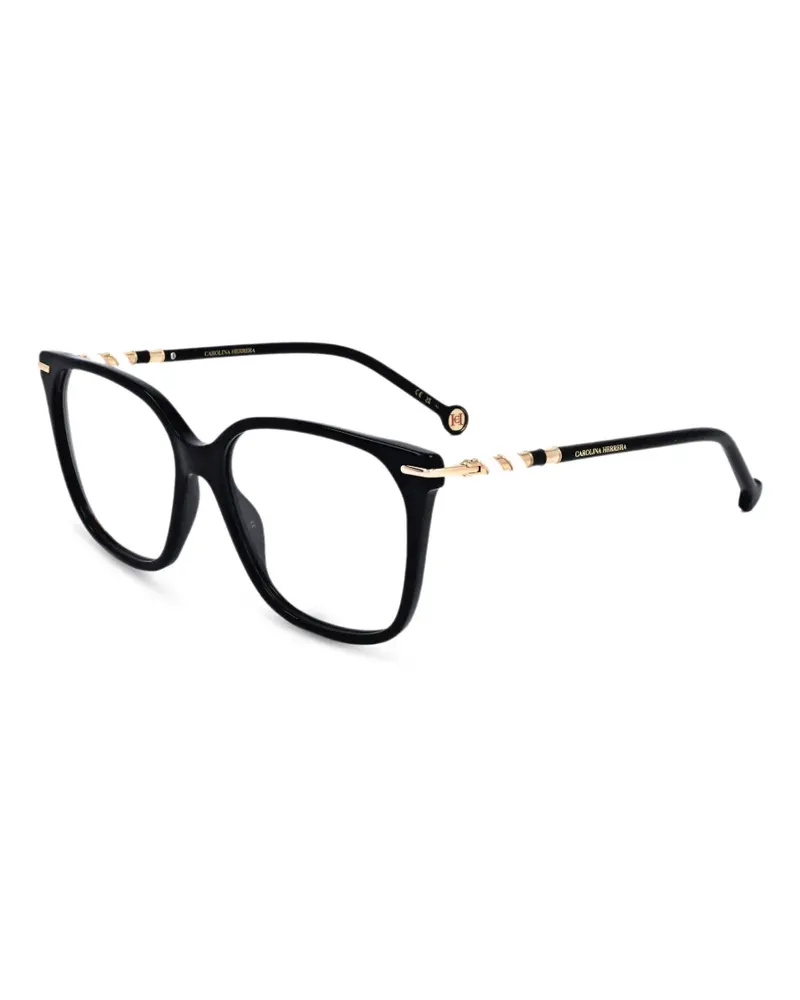 Carolina Herrera New York Brille mit eckigem Gestell - Schwarz Schwarz