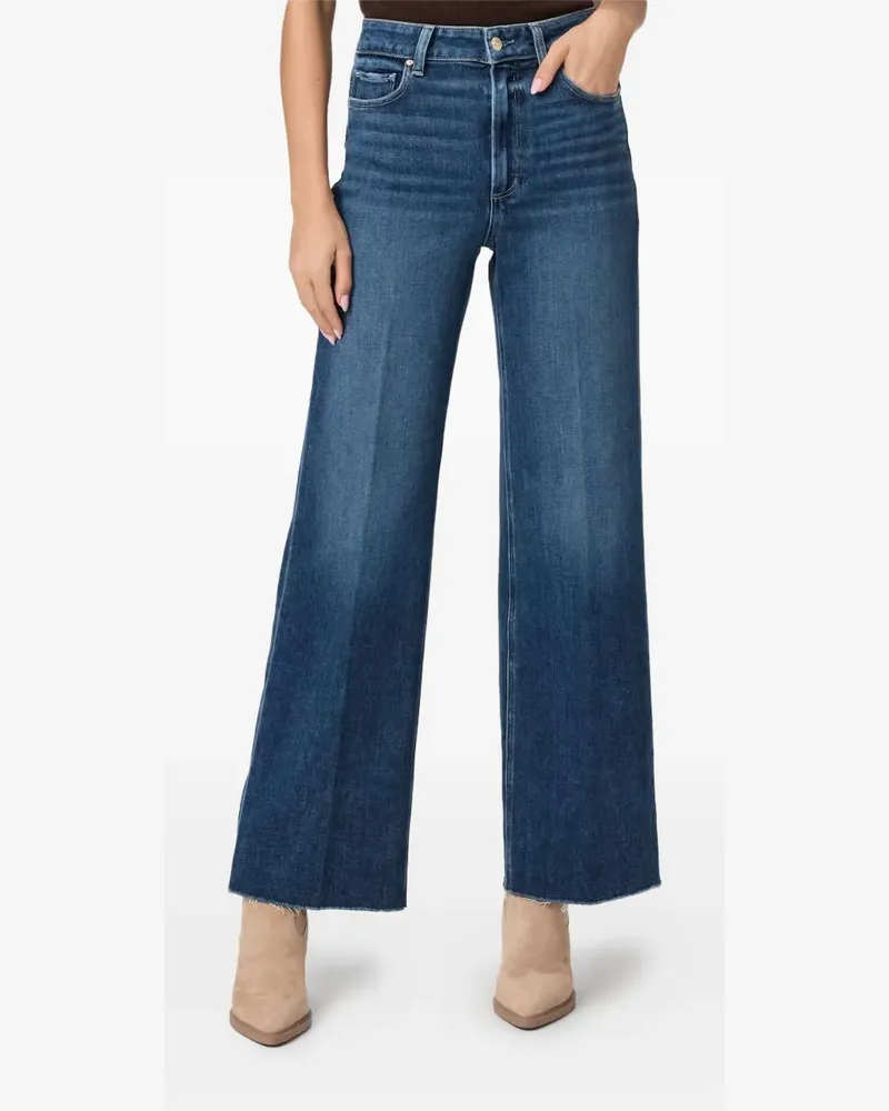 Paige Ungesäumte Anessa Jeans - Blau Blau