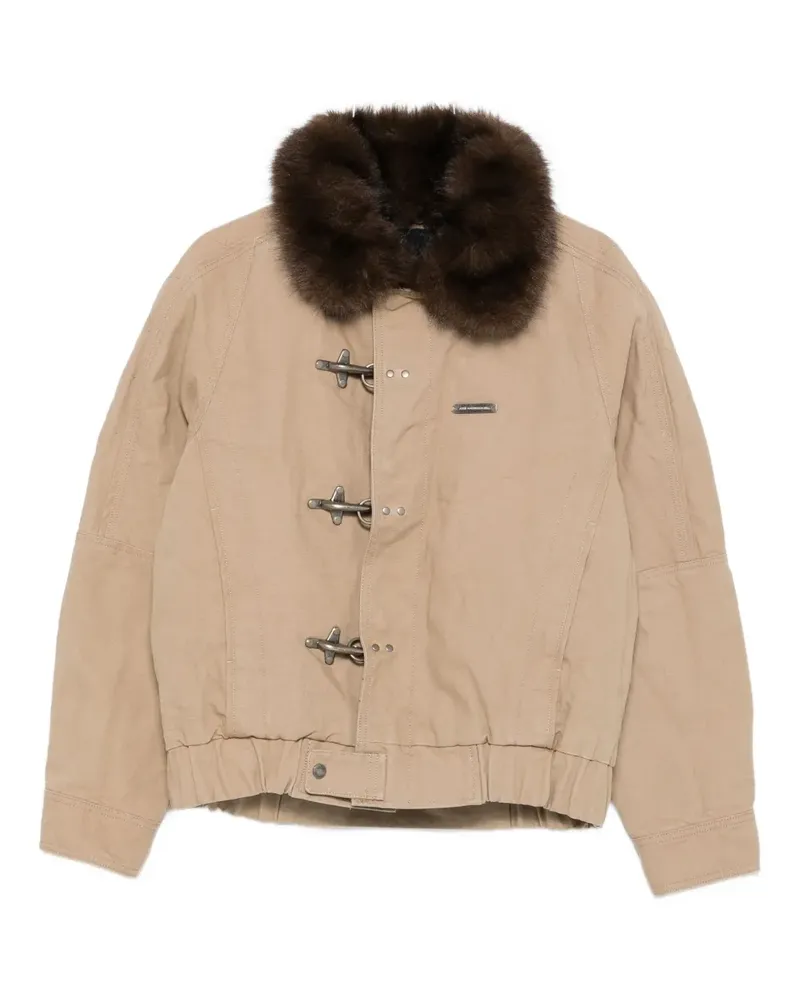 Andersson Bell Ortega Jacke mit Faux-Fur-Kragen - Nude Nude