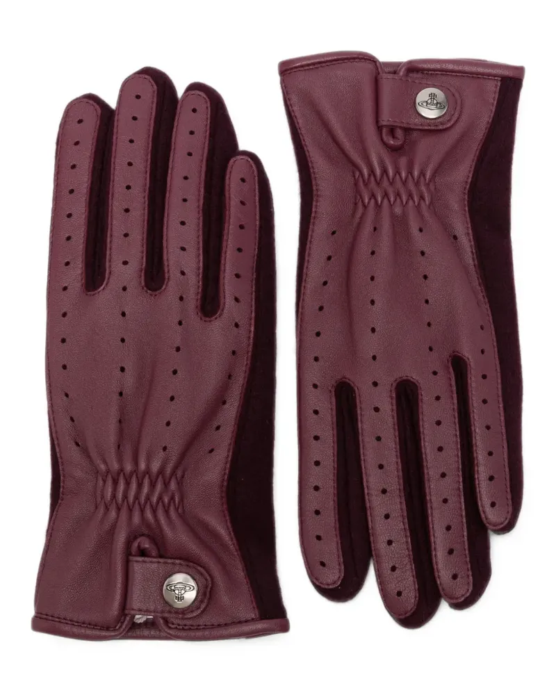 Vivienne Westwood perforated panelled gloves - Rot Rot