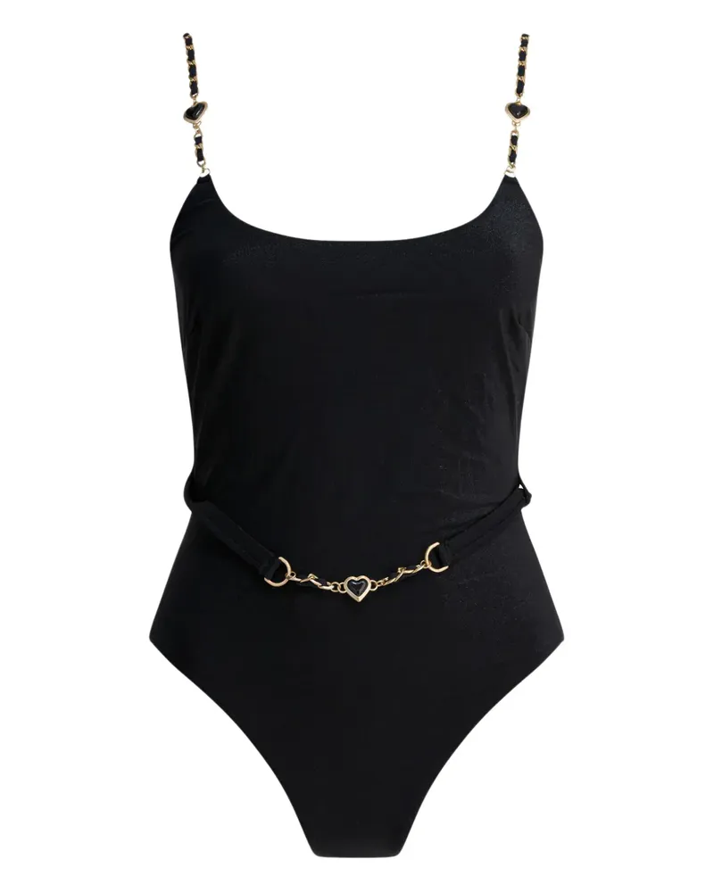 Zimmermann Rhiannon Velvet Scoop Badeanzug - Schwarz Schwarz