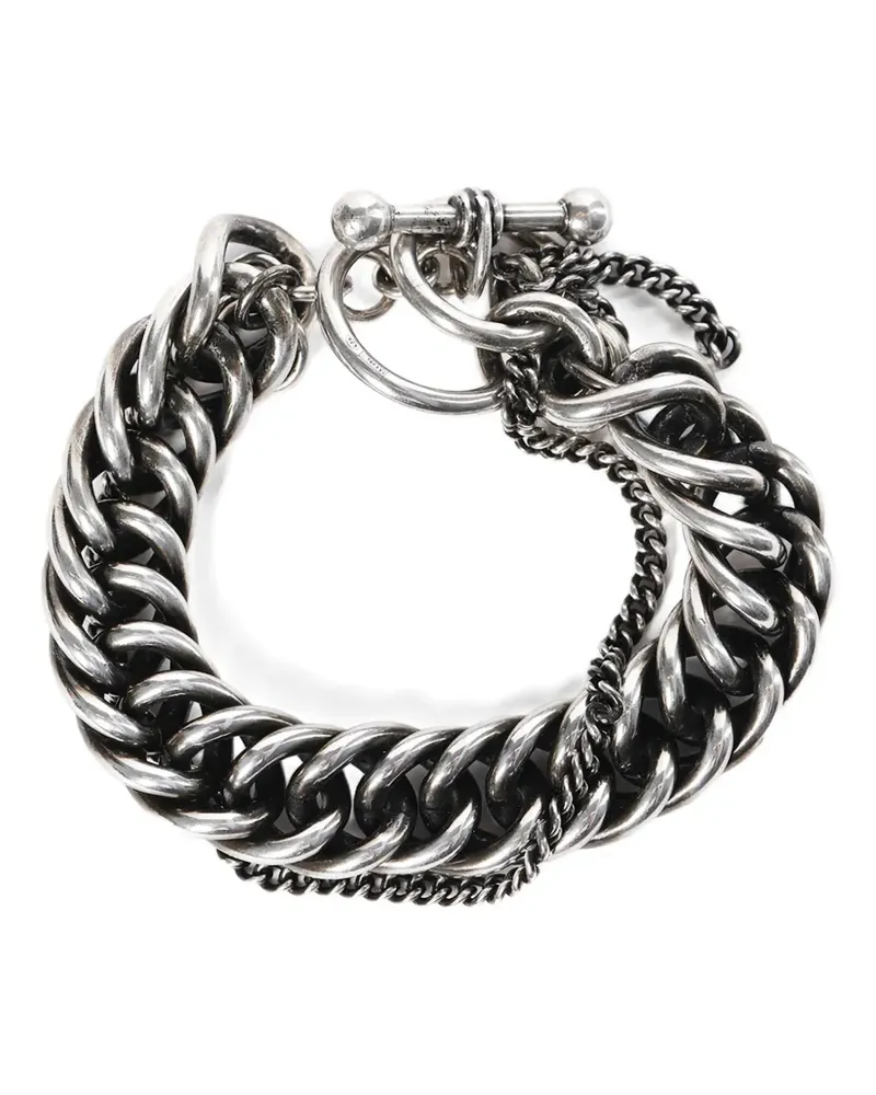 Ann Demeulemeester double-chain bracelet - Silber Silber