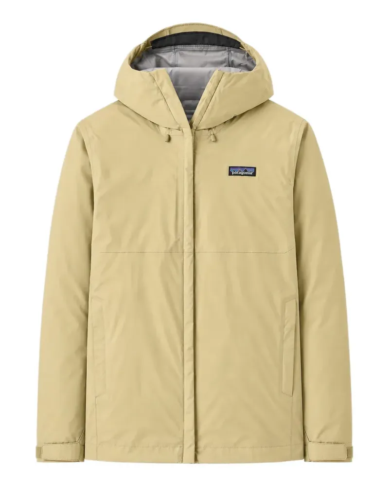 Patagonia Torrentshell 3L logo-patch hooded jacket - Nude Nude