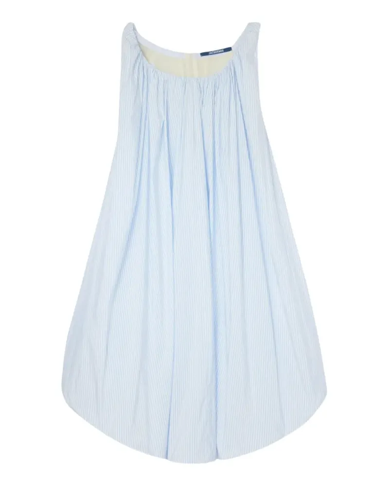 Jacquemus Gestreiftes Kleid mit Raffung - Blau Blau