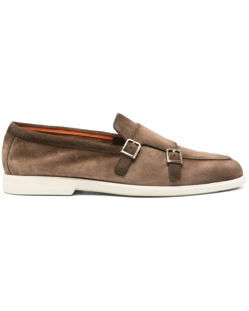 Santoni Monk-Schuhe aus Wildleder - Braun Braun