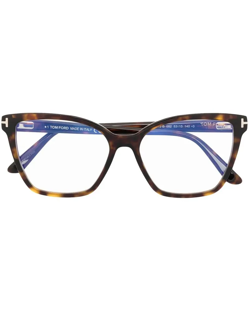 Tom Ford Oversized-Brille in Schildpattoptik - Braun Braun
