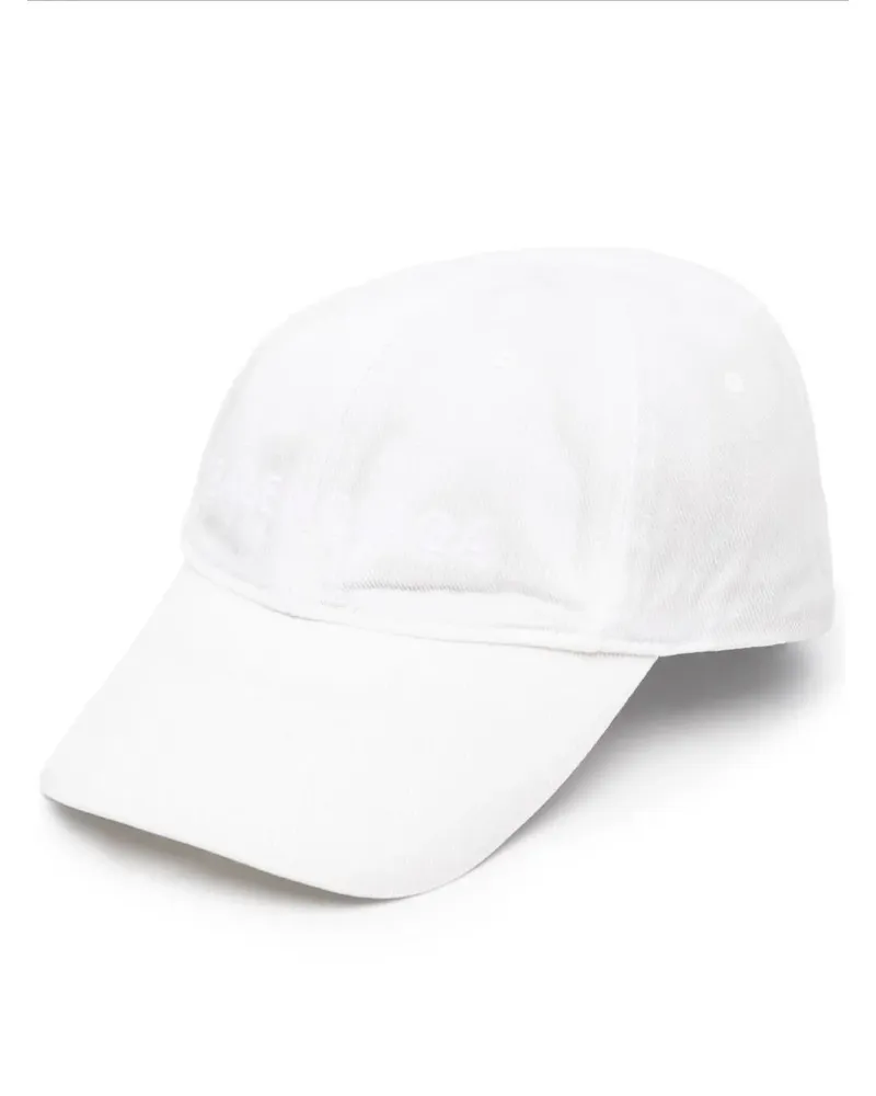 Balenciaga Baseballkappe mit Logo-Stickerei - Weiß Weiß