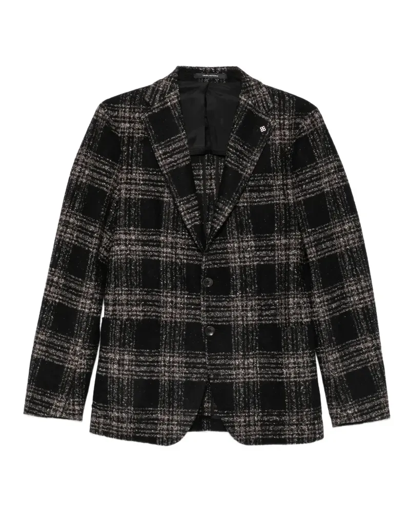 Tagliatore check-pattern single-breasted blazer - Schwarz Schwarz