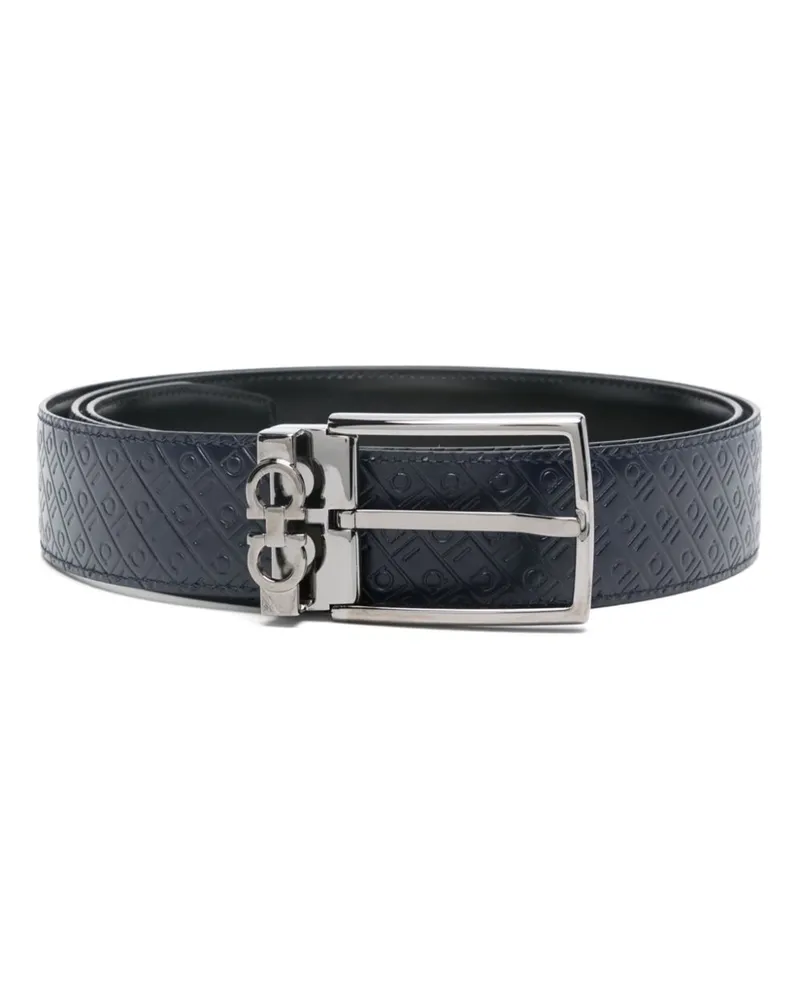 Ferragamo Gürtel mit Logo-Prägung - Blau Blau