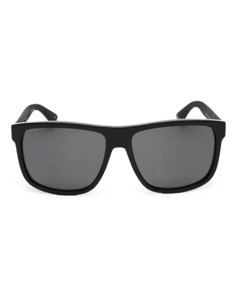 Gucci Sonnenbrille mit eckigem Gestell - Grau Grau