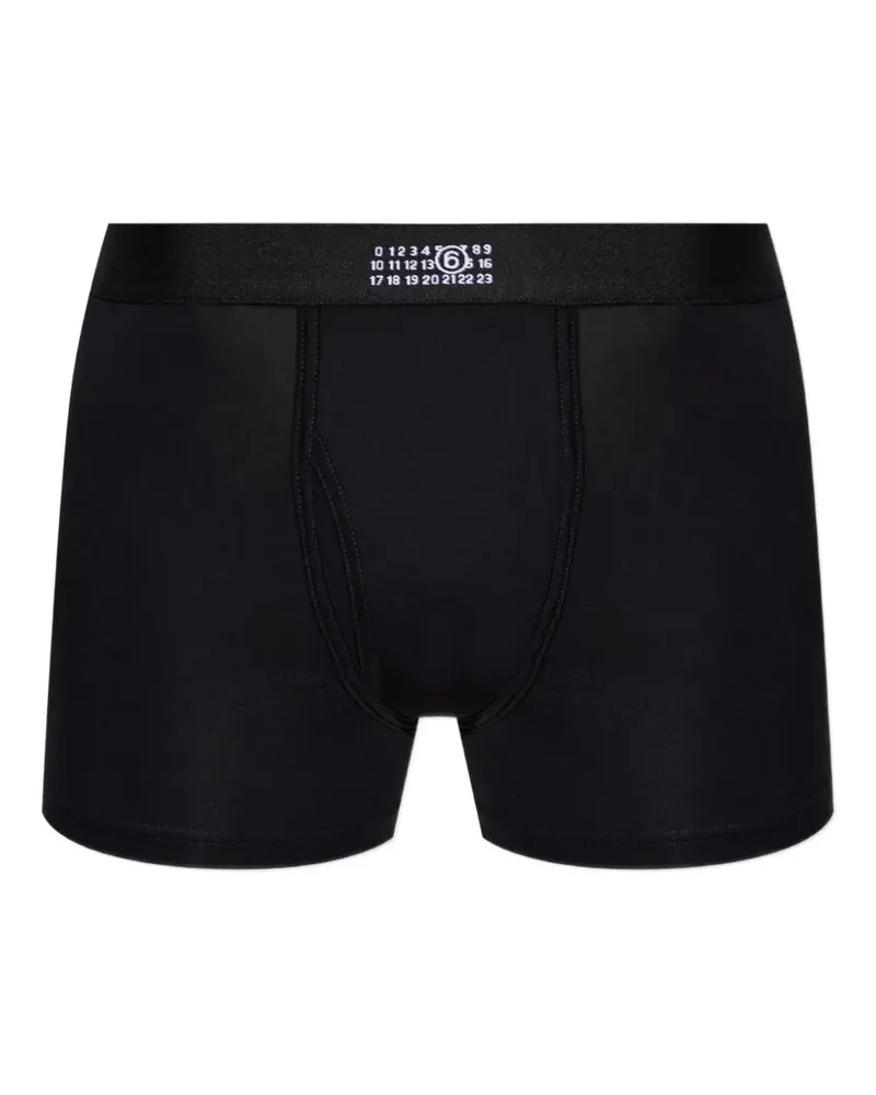 Maison Margiela Boxershorts mit Logo-Bund - Schwarz Schwarz