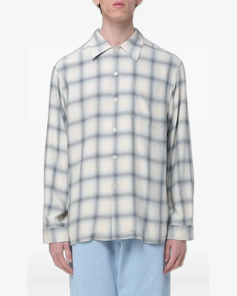 Our Legacy Every check-print long-sleeve shirt - Nude Nude