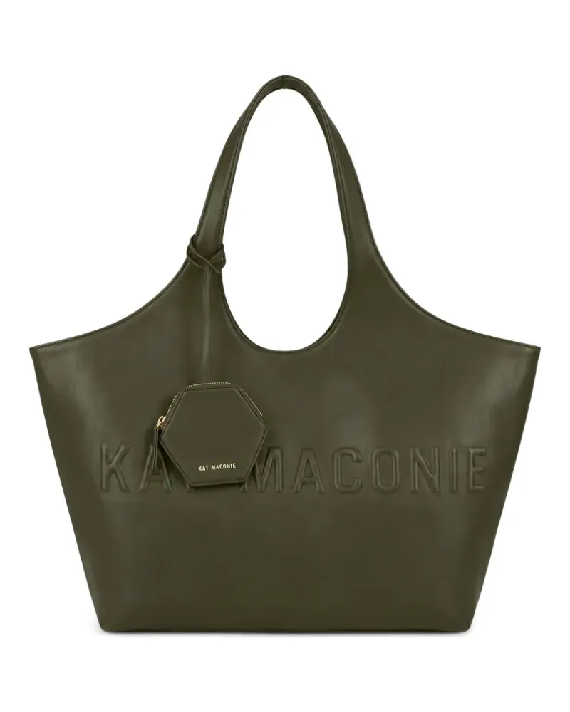Kat Maconie Große Brooklyn Schultertasche mit Logo - Grün Grün
