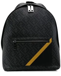 Fendi Mittelgroßer  Diagonal Chiodo Rucksack Schwarz