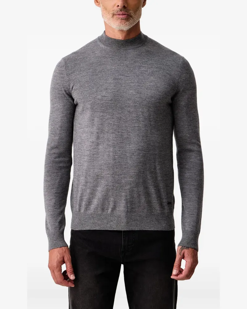 JOOP! ribbed-trim crew-neck sweater - Grau Grau