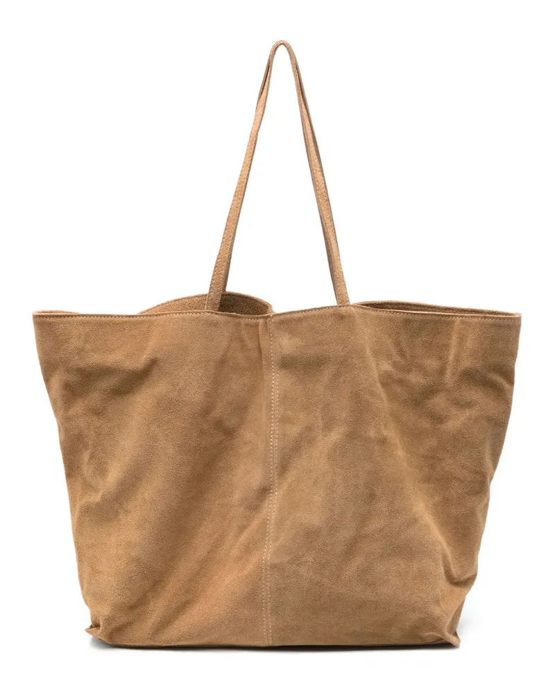VICOLO Schultertasche aus Wildleder - Nude Nude