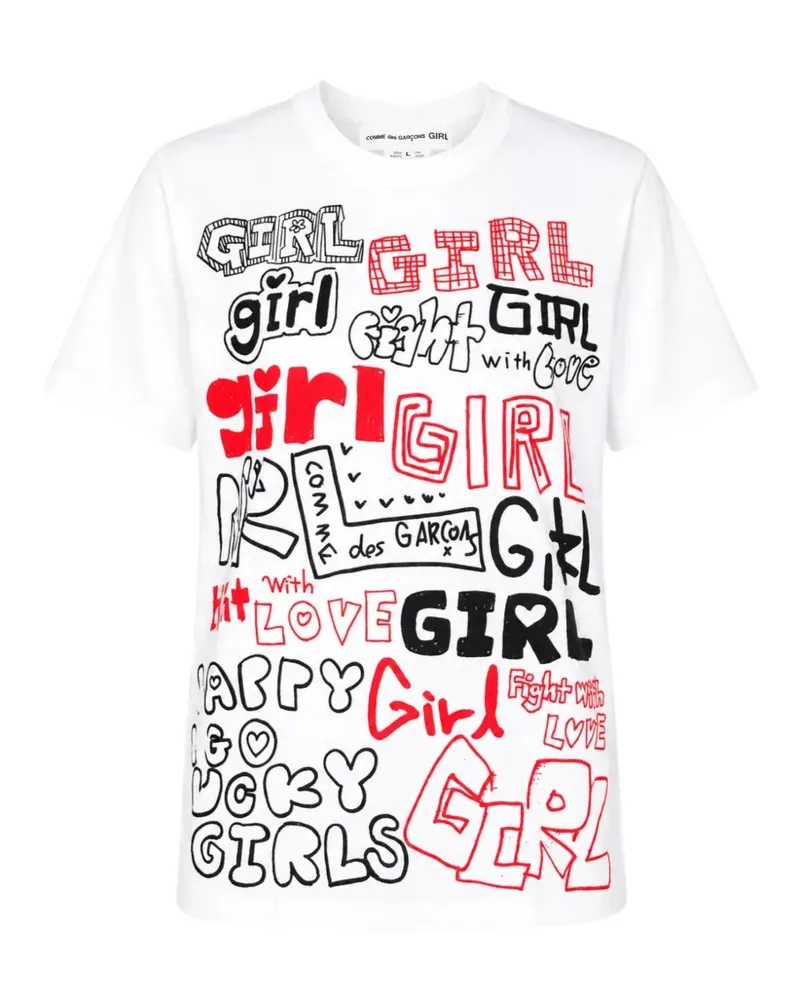 Comme des Garçons T-Shirt mit grafischem Print - Weiß Weiß