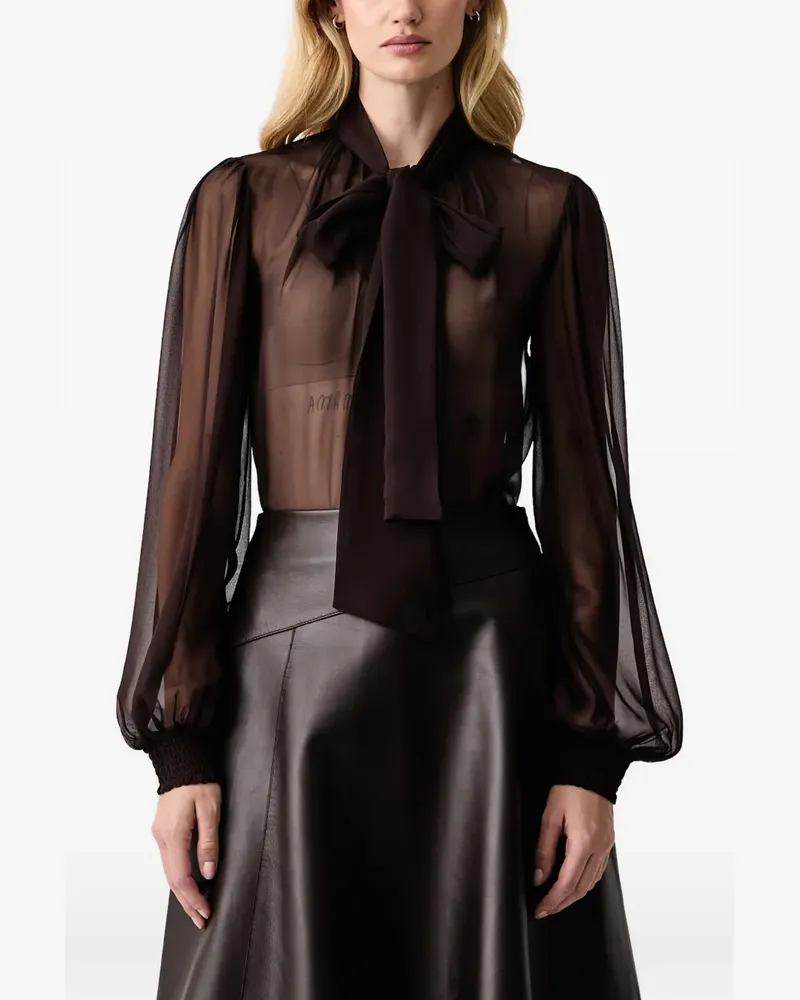 Retrofête Hasli sheer shirt - Braun Braun