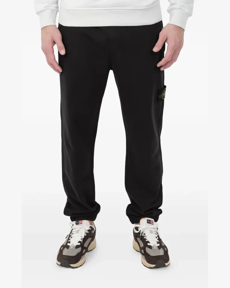 Stone Island Jogginghose mit Kompass-Patch - Schwarz Schwarz