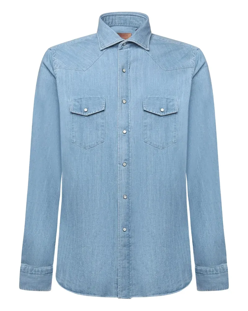 Luigi Borrelli chest-pocket shirt - Blau Blau