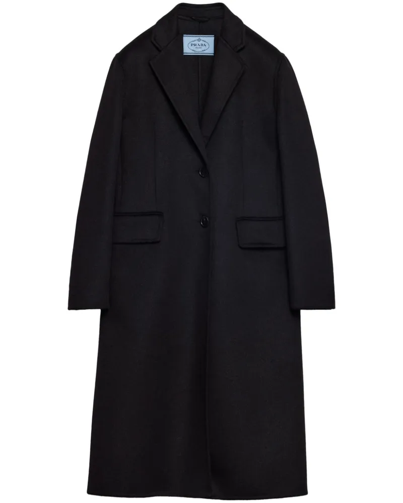 Prada Einreihiger Mantel - Schwarz Schwarz