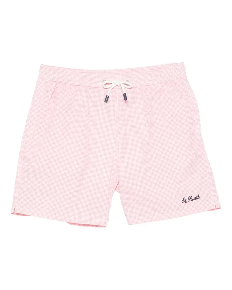 MC2 Saint Barth gingham-pattern drawstring swim shorts - Rosa Rosa