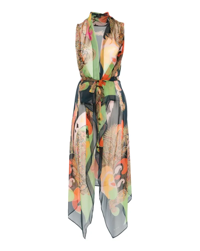 Etro paisley-print coat - Blau Blau