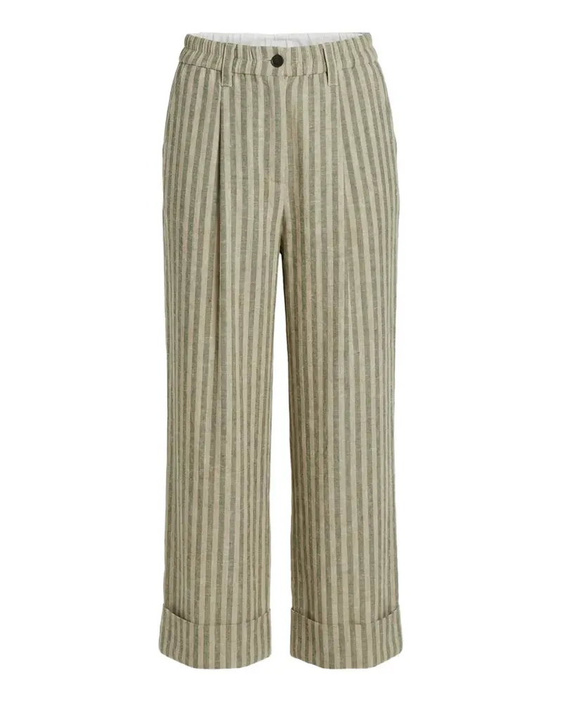 Brunello Cucinelli Gestreifte Hose aus Leinen - Nude Nude