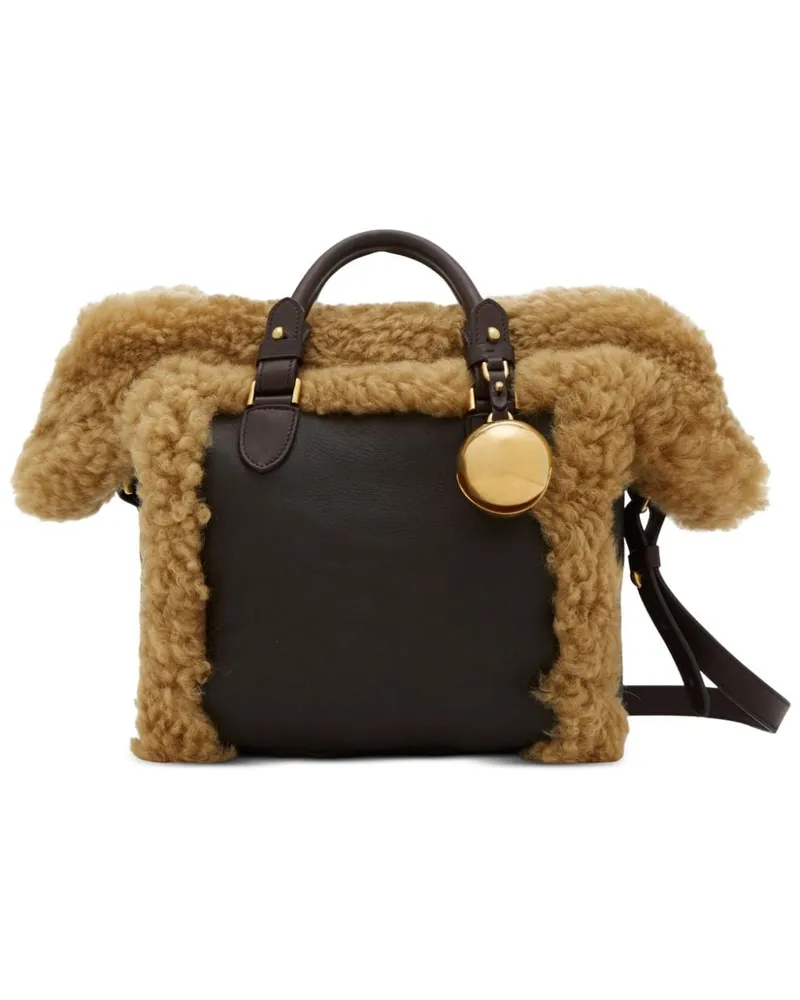 Burberry Shopper mit Shearling - Braun Braun