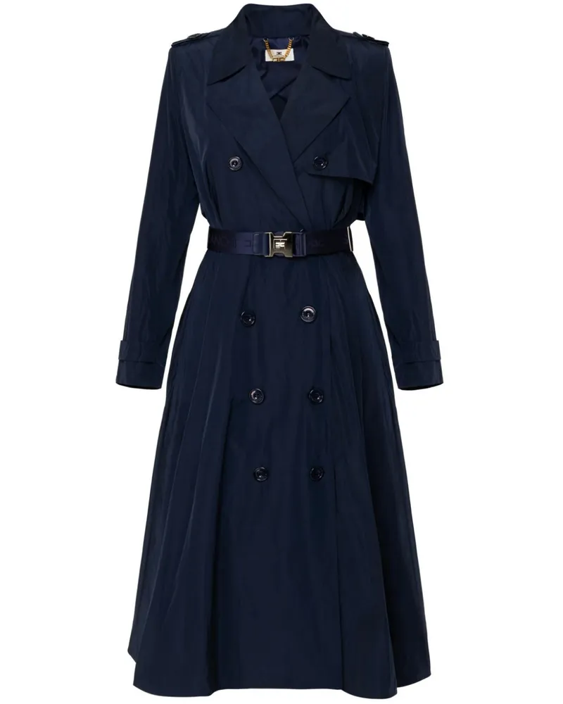 Elisabetta Franchi Klassischer Trenchcoat Blau