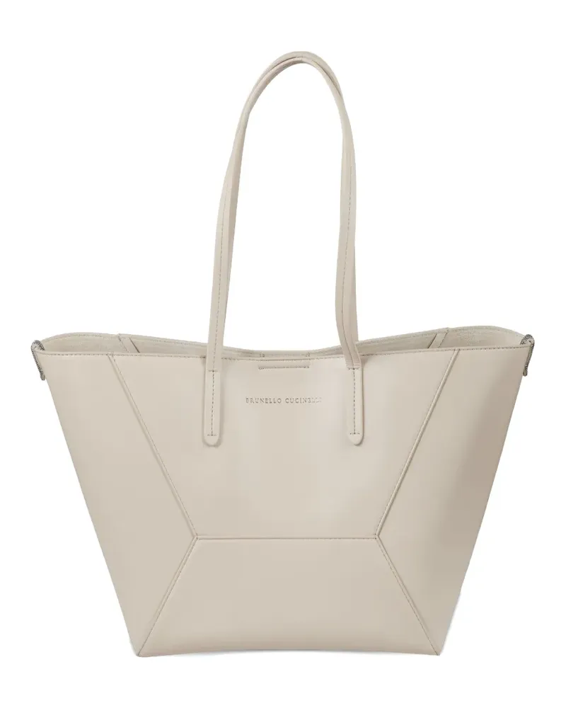 Brunello Cucinelli BC Duo logo-detail shoulder bag - Nude Nude