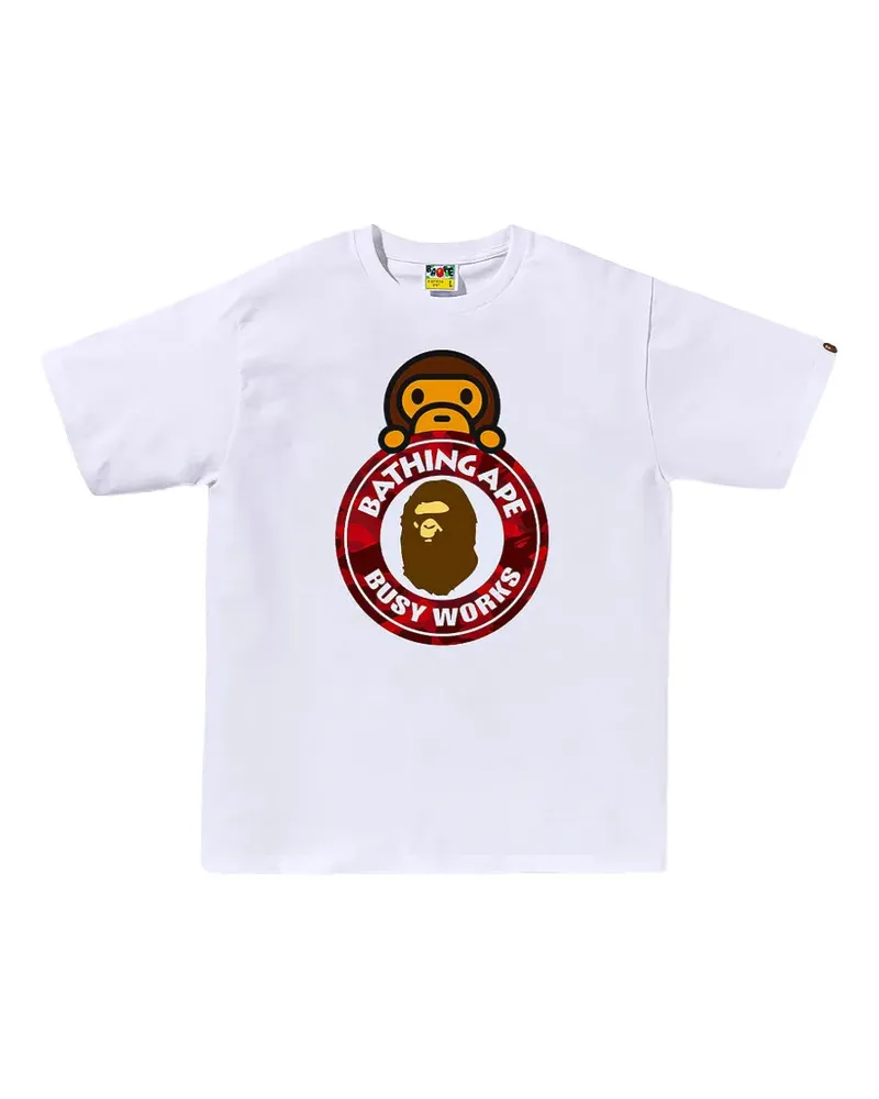 BAPE Milo Busy Works T-Shirt - Weiß Weiß