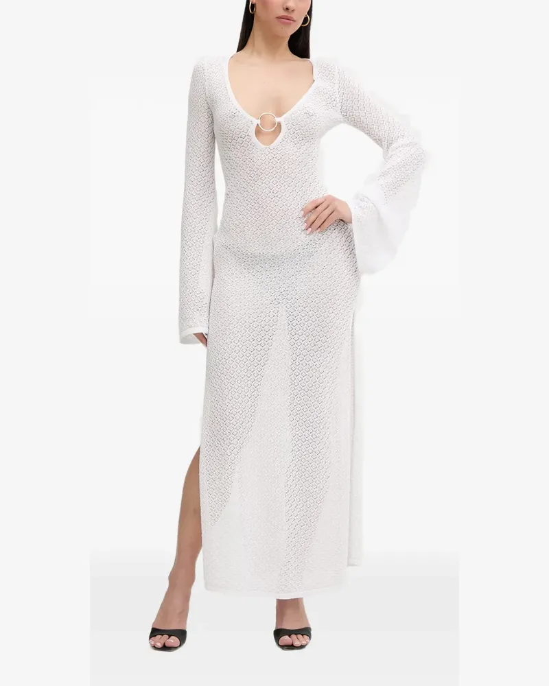 Bardot Gehäkeltes Maxikleid mit Ringdetail - Weiß Weiß
