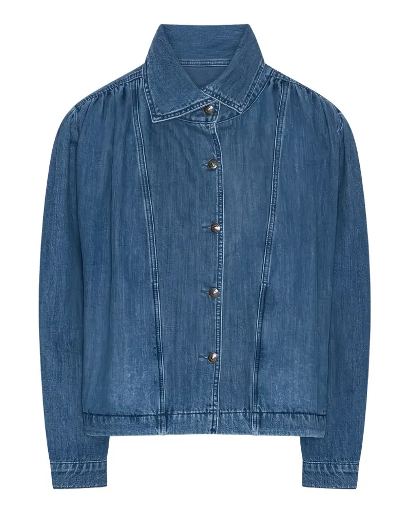 ROTATE Birger Christensen Geraffte Jeansjacke - Blau Blau
