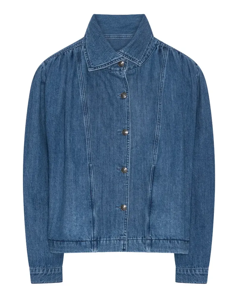 ROTATE Birger Christensen Geraffte Jeansjacke - Blau Blau