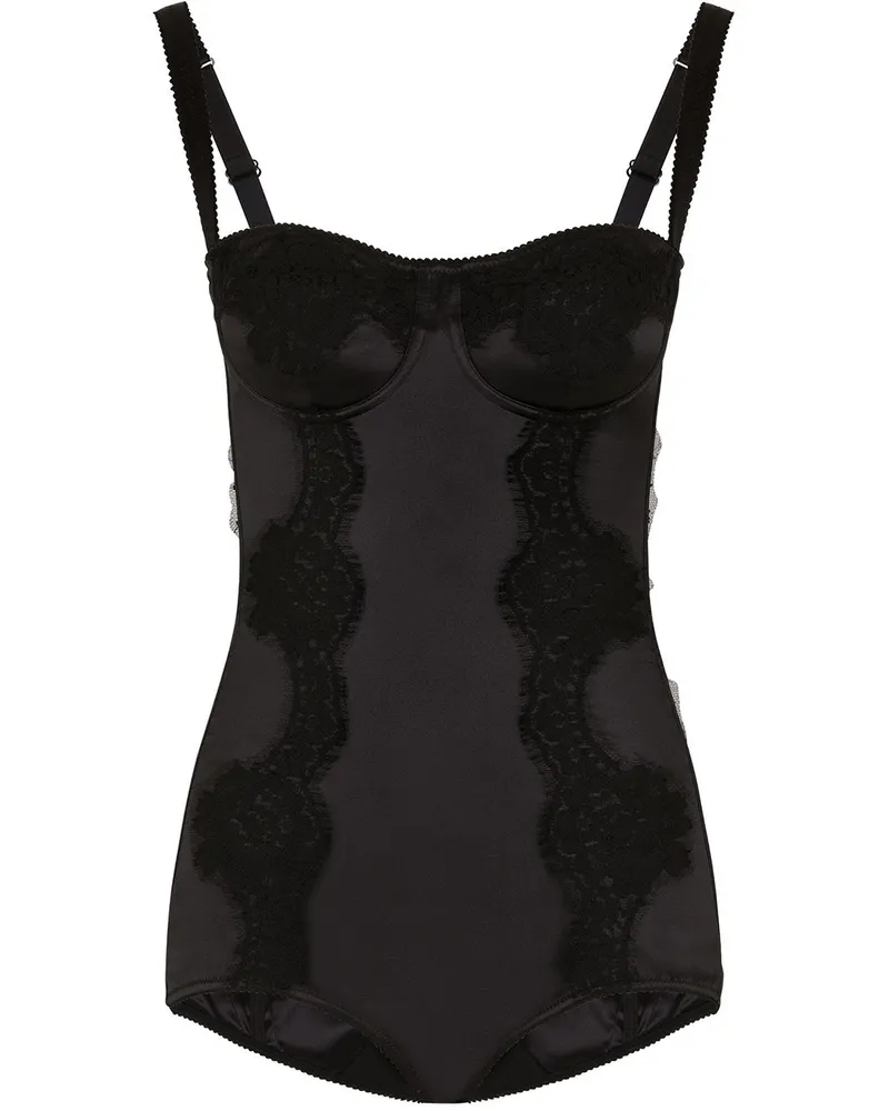Dolce & Gabbana Body mit Spitzendetail - Schwarz Schwarz