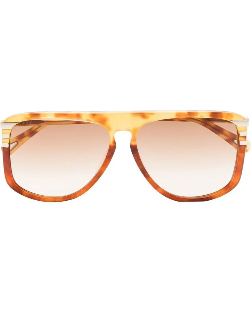 Chloé Sonnenbrille in Schildpattoptik - Orange Orange