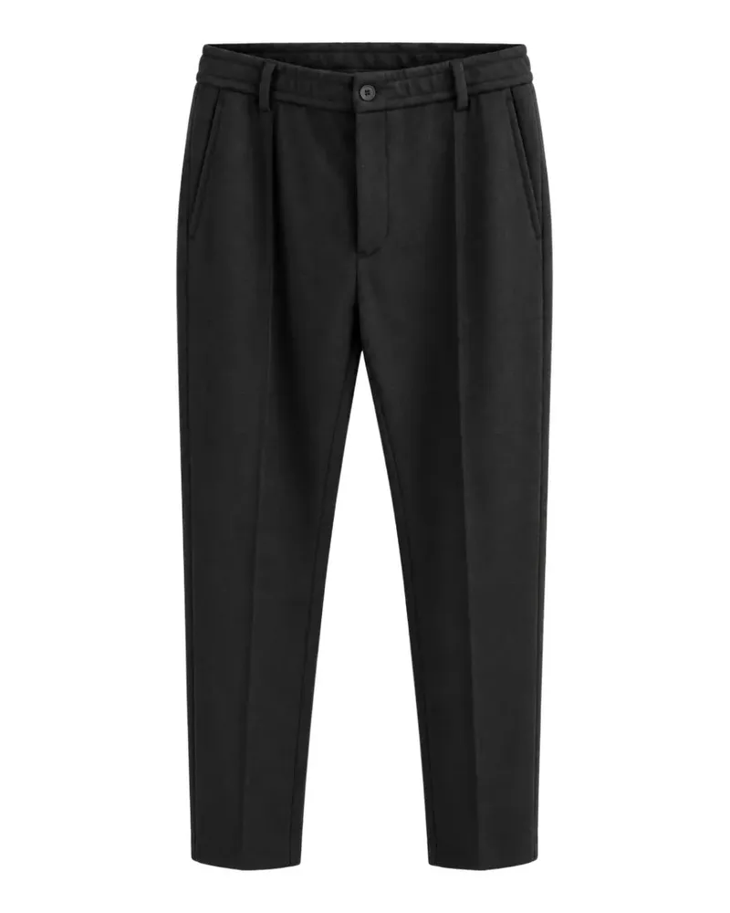 Emporio Armani Plissierte Tapered-Hose - Schwarz Schwarz