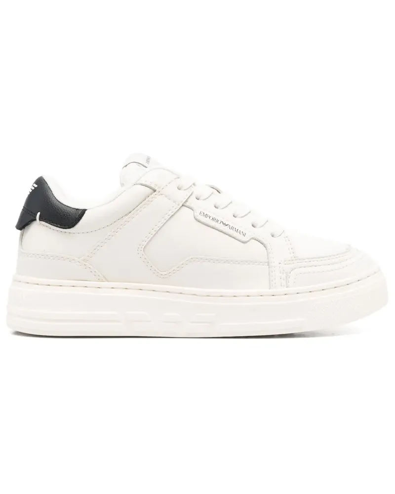Emporio Armani Sneakers mit Logo-Patch - Weiß Weiß