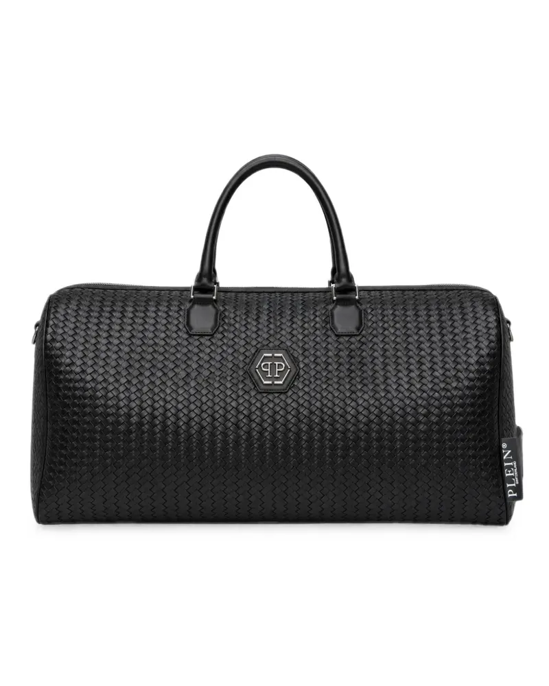 Philipp Plein weaved-leather weekend bag - Schwarz Schwarz
