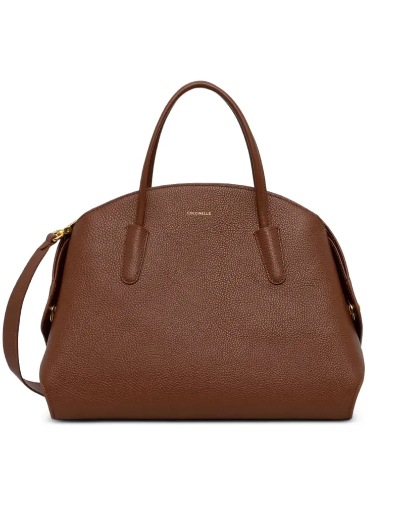 Coccinelle Tote Bag aus gekörntem Leder - Braun Braun