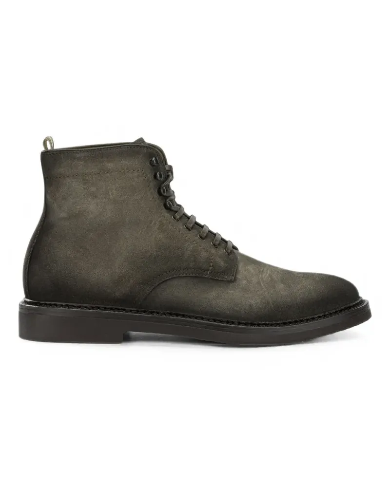Officine Creative Italia Hopkins Flexi 203 Schnürstiefel aus Wildleder - Grün Grün