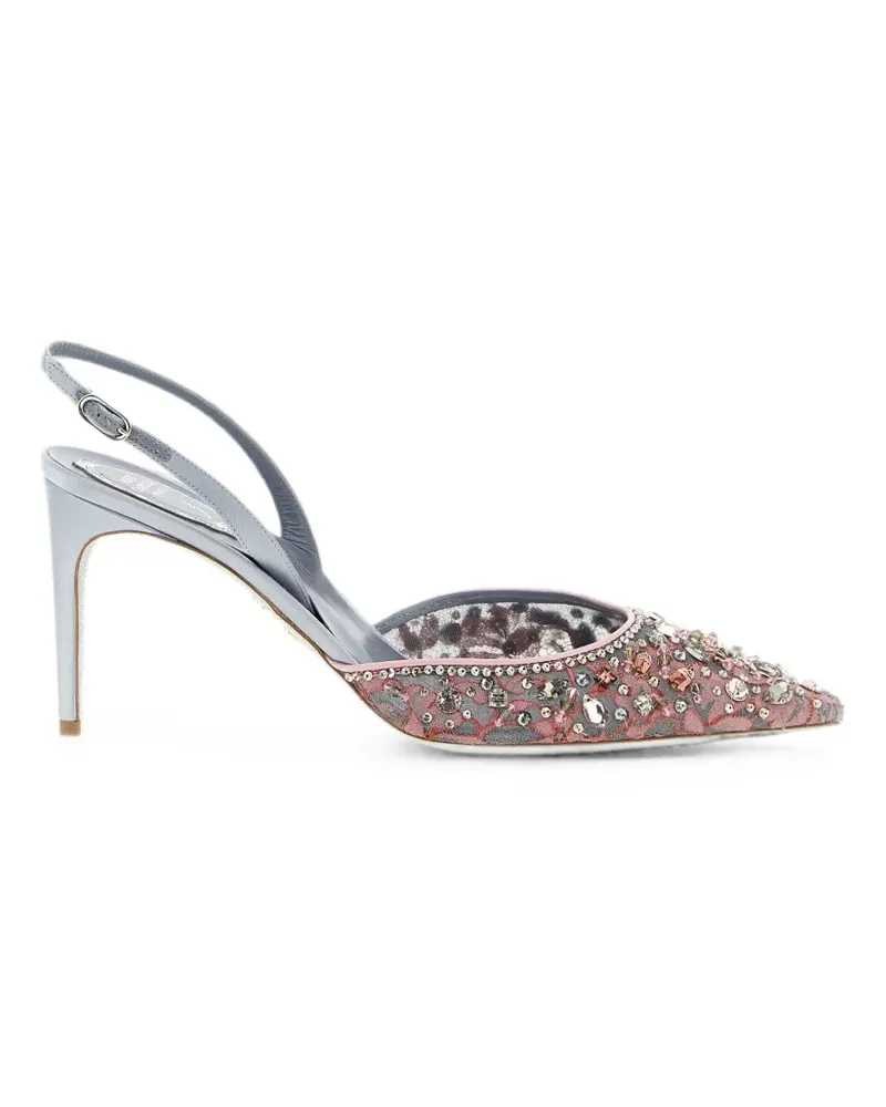 René Caovilla Cinderella Slingback-Pumps mit Kristallen - Rosa Rosa