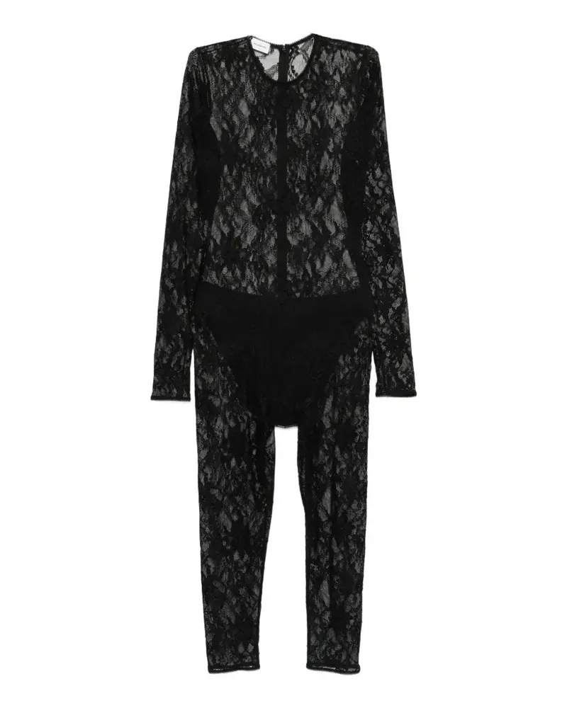 ANDAMANE Sheila floral-lace jumpsuit - Schwarz Schwarz